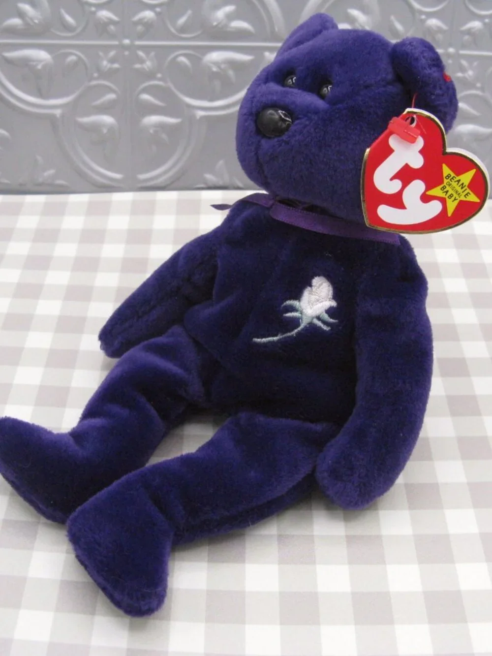 Beanie Baby Lot 5 Vintage Bears Princess Glory BB Bear Curly Mistletoe